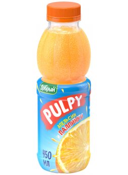 Напиток сокосодержащий Pulpy Апельсин 0,45л