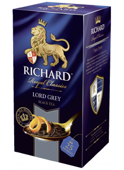 RICHARD Чай черный байховый Lord Grey в саше 25 пак.