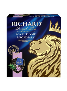 Чай черный RICHARD Royal Thyme AND Rosemary Black Tea, 100 Tea Bags