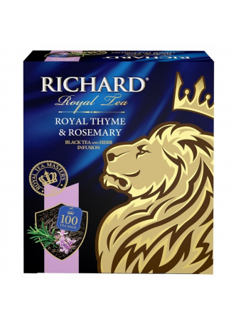 Чай черный RICHARD Royal Thyme AND Rosemary Black Tea, 100 Tea Bags оптом