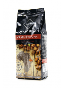 RIOBA Кофе в зернах натуральный жареный Origin Ethiopia 100% Arabica 500г
