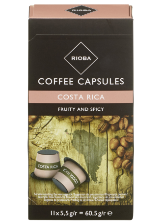 RIOBA Капсулы для кофемашин COSTA RICA, 11x5,5г