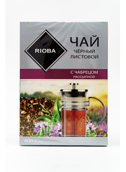 RIOBA Чай черный листовой с Чабрецом, 400г