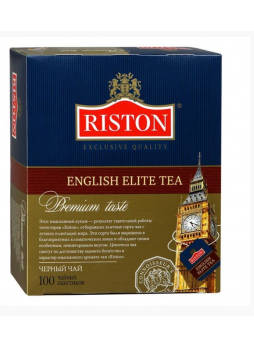 RISTON Чай черный с ароматом бергамота English Elite Tea 100 пак.