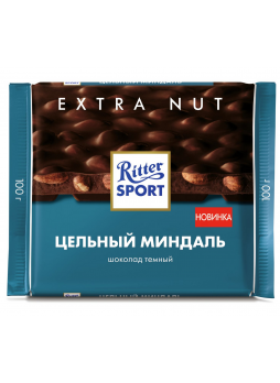 Шоколад темный Ritter Sport Extra Nut Цельный миндаль 100г