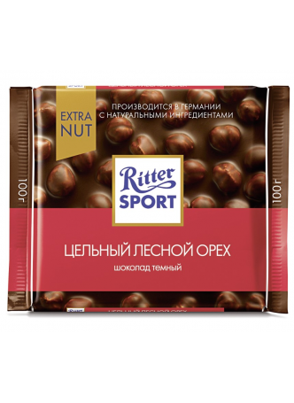 Ritter SPORT Шоколад темный Цельный лесной орех, 100г оптом