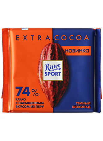 Ritter SPORT Шоколад темный 74% какао, 100г оптом