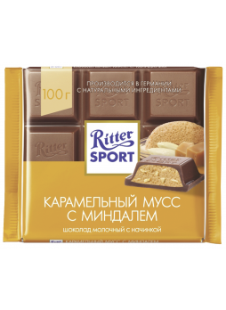 Ritter SPORT Шоколад молочный Карамельный мусс, 100г