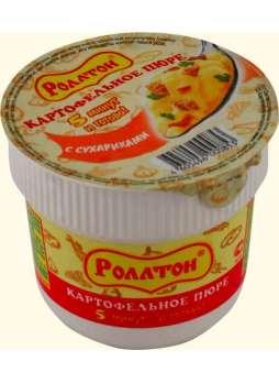 Пюре картофельное РОЛЛТОН с сухариками, 40г