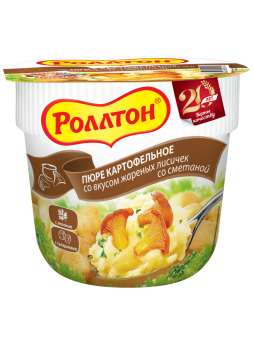 Пюре картофельное РОЛЛТОН с жареными лисичками, 40г
