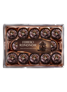 Конфеты Ferrero Rondnoir из темного шоколада, с начинкой из крема какао и шарика темного шоколада 138г