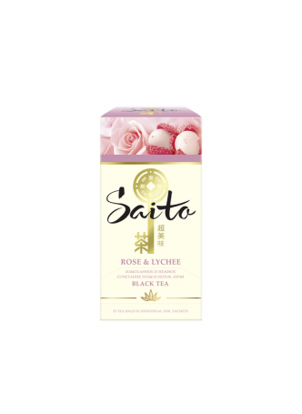 Чай черный SAITO роза-личи, 1,4гx25 оптом