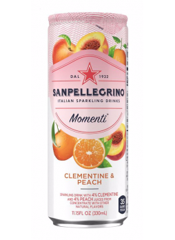 Напиток газированный Sanpellegrino momenti клементин и персик, 0,33л