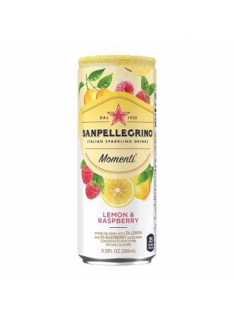Напиток газированный Sanpellegrino momenti лимон и малина, 0,33л оптом
