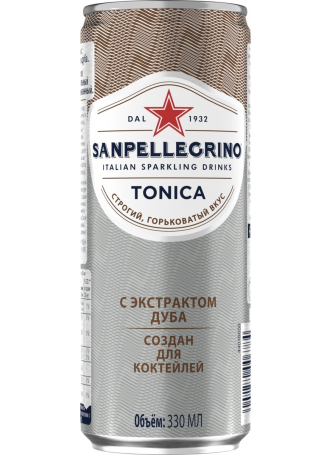 Напиток газированный Sanpellegrino Тоник с экстрактом дуба 0,33л оптом