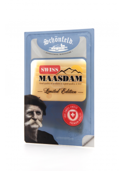 Сыр фасованный Schonfeld Swiss Maasdam нарезка 48 %, 125г БЗМЖ