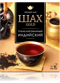 Чай черный ШАХ Gold в пакетиках, 100х2 г
