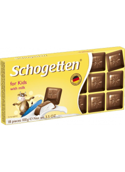 Шоколад молочный Schogetten for Kids с молочной начинкой, 100г