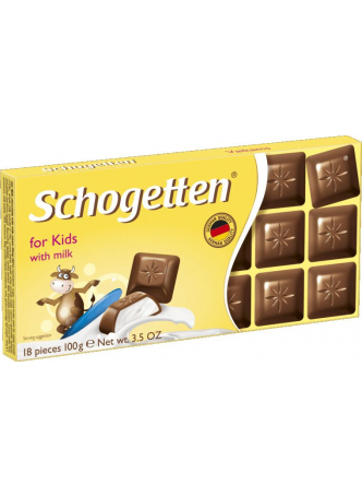 Шоколад молочный Schogetten for Kids с молочной начинкой, 100г оптом