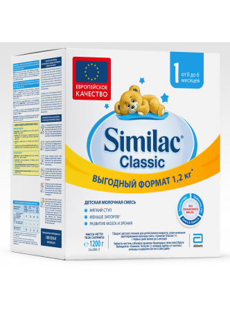 Смесь молочная Similac Classic 1 для детей с рождения, 1,2 кг оптом