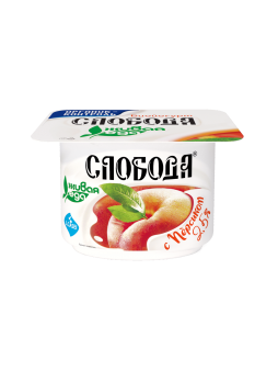 Биойогурт густой Слобода с персиком, 125 г