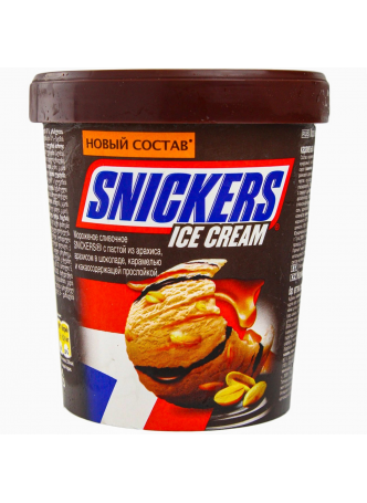 Мороженое SNICKERS ведро, 340г БЗМЖ оптом