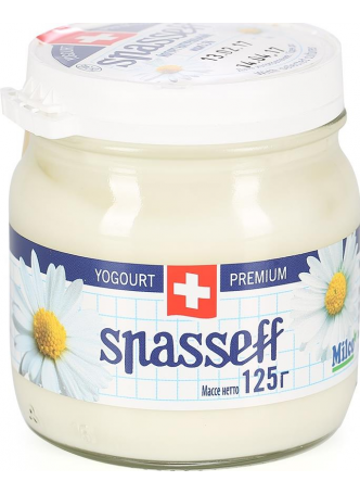 Йогурт SPASSEFF Натуральный 3,5% без заменителя молочных жиров, 125 г оптом
