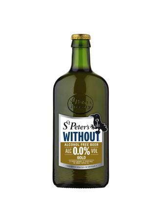 Пиво ST.PETERS Without Gold безалкогольное в стеклянной бутылке, 0,5 л оптом
