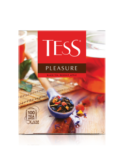 TESS Чай черный байховый Шиповник и яблоко Pleasure 100*1,5г
