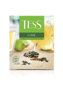 Tess Чай зеленый с цедрой цитрусовых Lime 100*1,5г