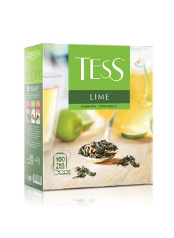 Tess Чай зеленый с цедрой цитрусовых Lime 100*1,5г