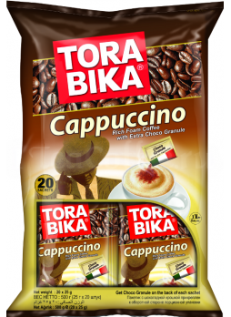 Напиток кофейный Torabika Cappucino растворимый с пакетиком шоколадной крошки 20 х 25 г