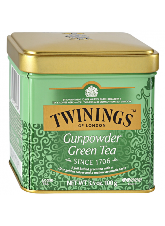 TWININGS Чай зеленый крупнолистовой Gunpowder 100г оптом