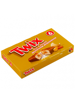 Мороженое молочное TWIX мультипак, 6 шт x 43,5 г