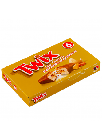 Мороженое молочное TWIX мультипак, 6 шт x 43,5 г оптом