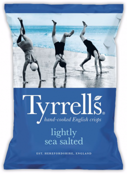 Чипсы Tyrrells Lightly Sea Salted, слабосоленые, 150 г