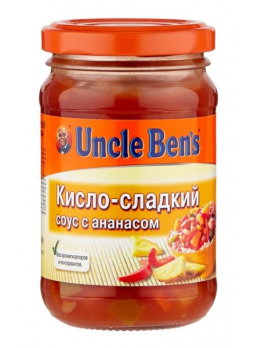 Овощной соус Uncle Ben’s кисло-сладкий с ананасом, 210г