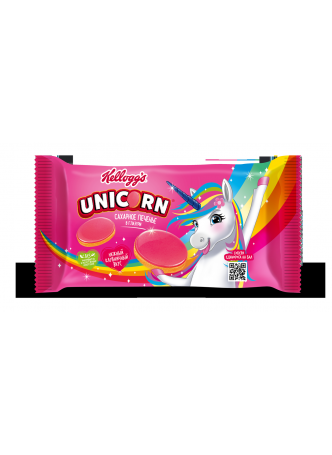 Печенье Kellogg’s Unicorn сахарное в глазури Клубника 105 г оптом