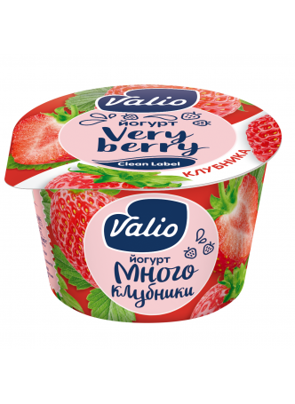 Йогурт Valio Clean Label с клубникой 2,6% 180 г оптом