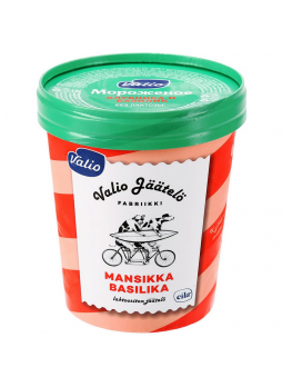 Мороженое безлактозное VALIO Клубника/базилик, 288 г