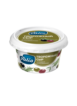 Сыр творожный VALIO оливки-розмарин 68%, 150г БЗМЖ