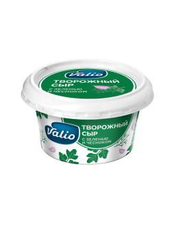 Сыр творожный VALIO зелень-чеснок 66%, 150г БЗМЖ