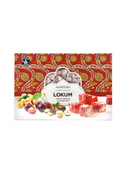 Лукум VKUSNOTORIA Lokum Turkish Delight Вишня с фундуком, 500 г