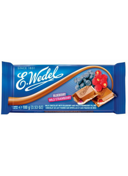 Шоколад молочный WEDEL Lotte земляника-черника, 100г
