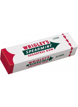 Жевательная резинка Wrigley's Spearmint без сахара с ароматом мяты, 13г