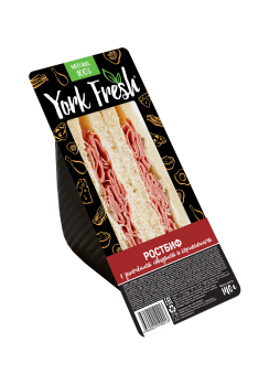 Сэндвич York Fresh с ростбифом и корнишонами в соусе тар-тар охлажденный, 140г