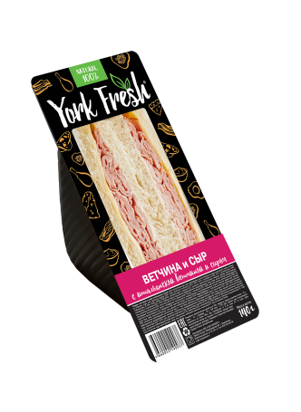Сэндвич York с ветчиной и сыром, 140г оптом