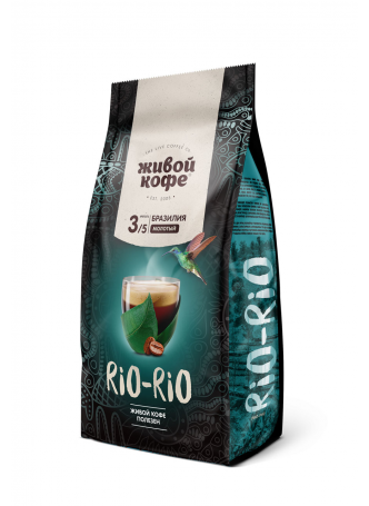 Живой кофе Кофе в зернах натуральный жареный Rio-Rio Бразильская Арабика 500г оптом
