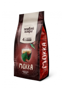Живой кофе Кофе в зернах натуральный жареный Мокка Африканская Арабика 500г