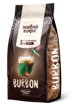 Кофе зерновой ЖИВОЙ КОФЕ Burbon, 200г